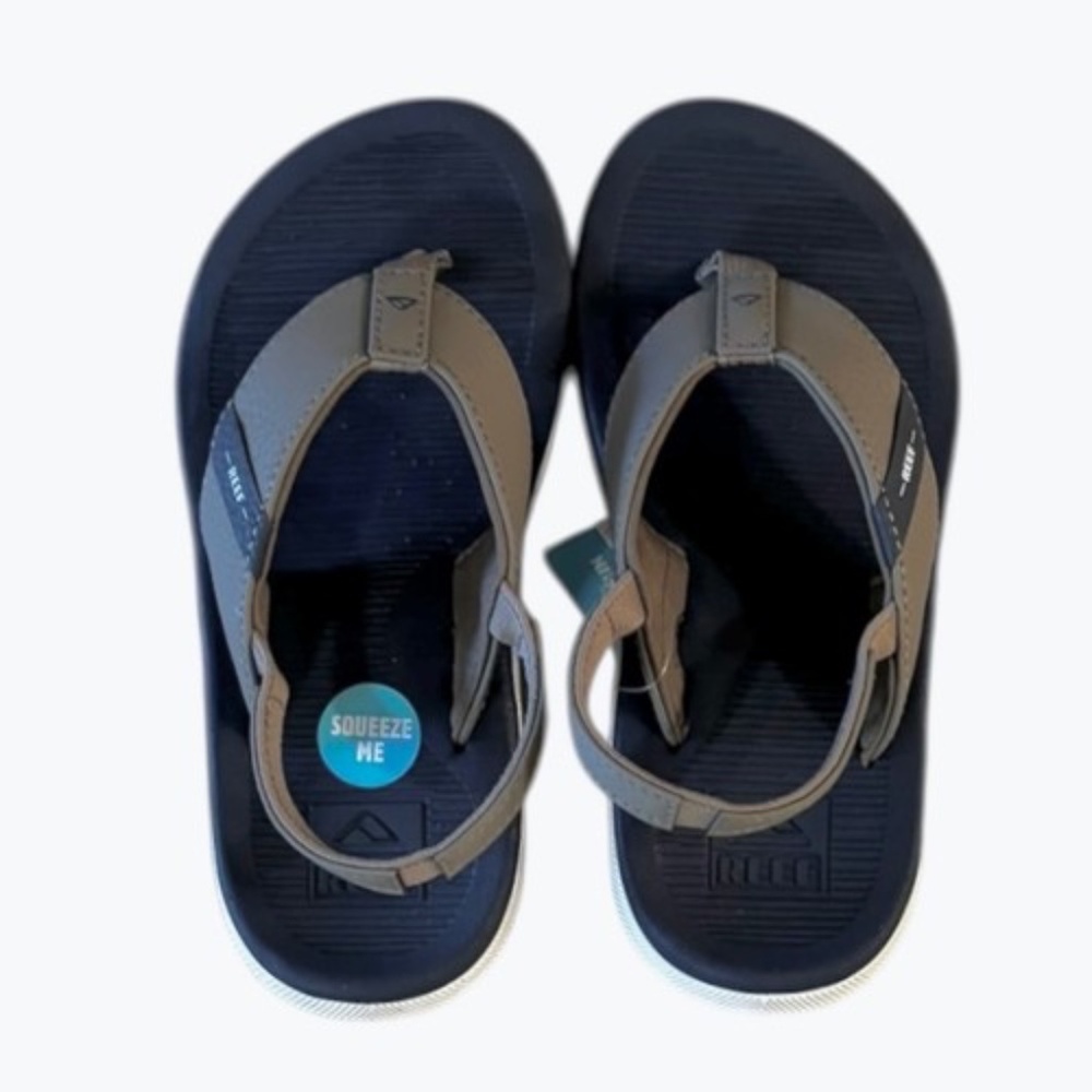Reef Santa Ana Kids Brown Blue Flip Flop Size 11‎ Toddler Sandals Boy Girls - Picture 6 of 9